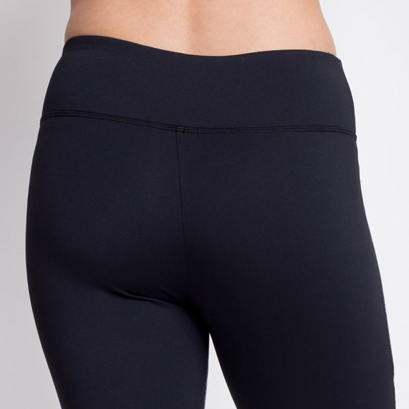 Leggings Workout Pants Yoga Pants Black Grey Mesh - Picture 4 of 4